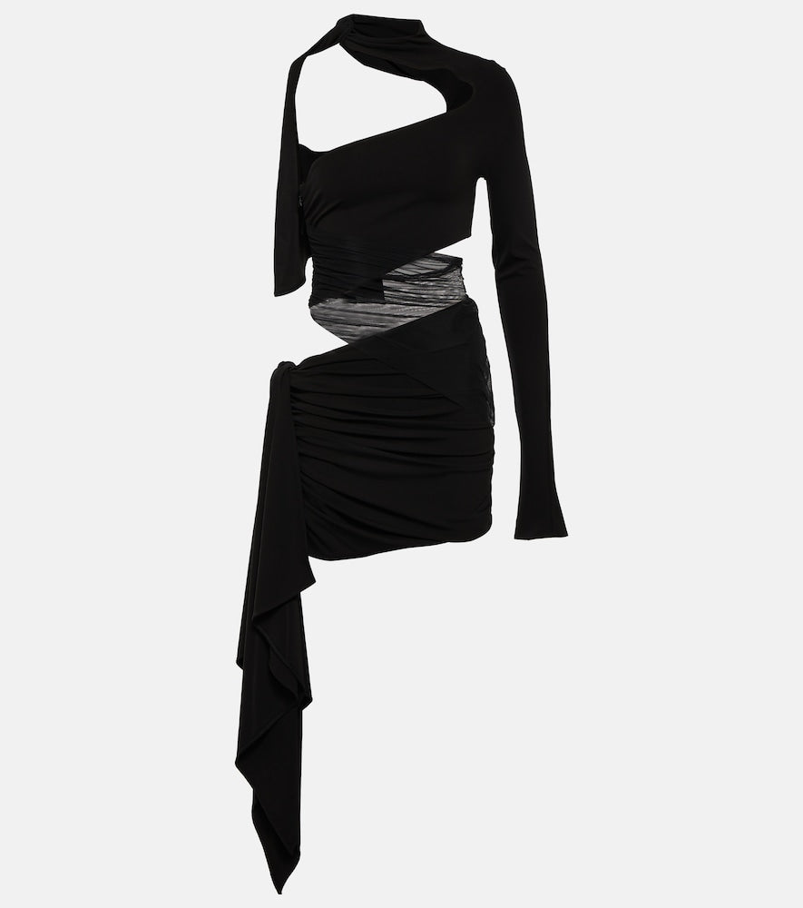 Mugler Draped cutout minidress. Mugler 垂褶镂空迷你连衣裙