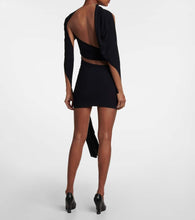 Mugler Draped tulle-embellished minidress