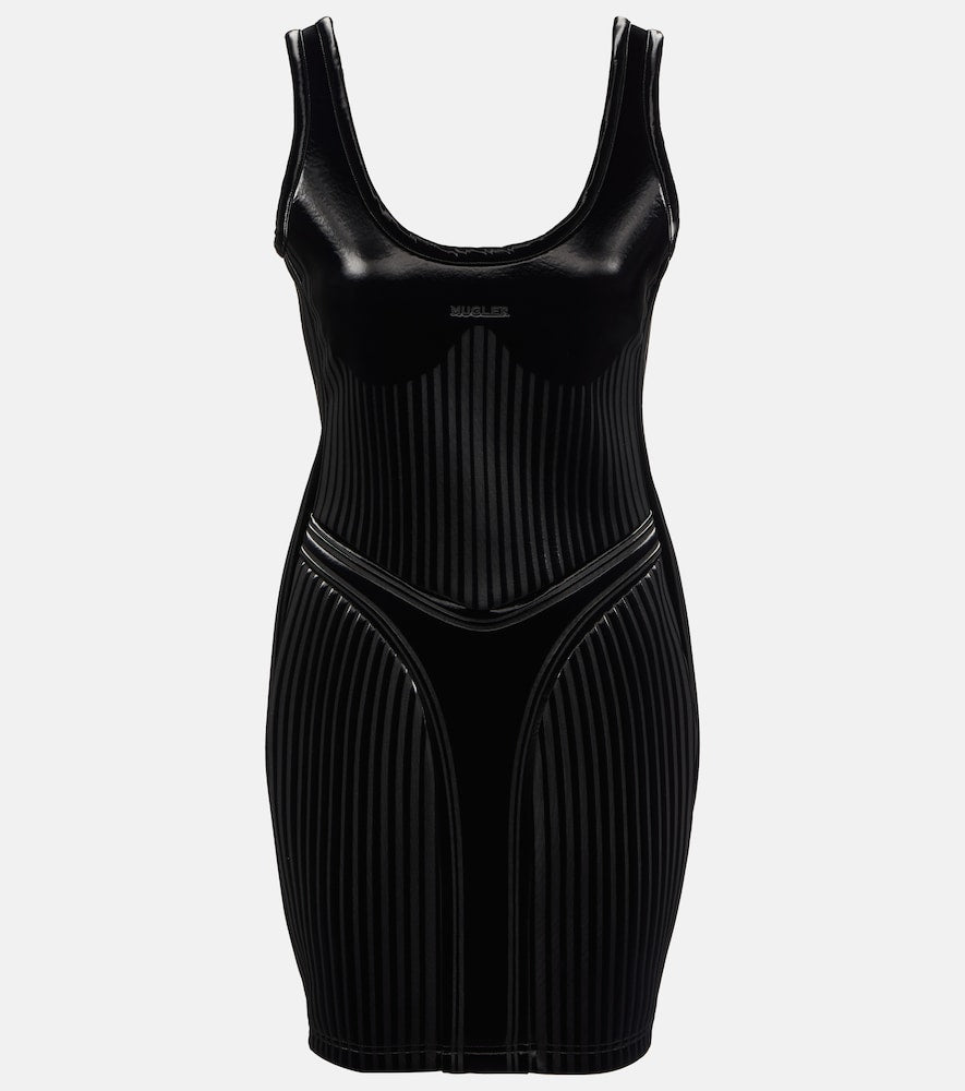 Mugler Embossed minidress. Mugler 压纹迷你连衣裙