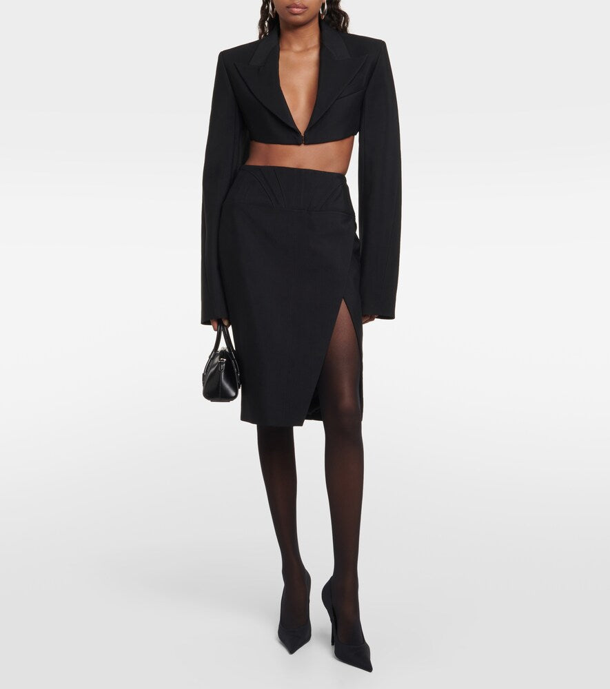 Mugler High-rise pencil skirt