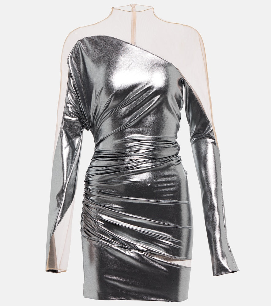 Mugler Paneled minidress. Mugler拼接迷你连衣裙
