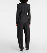 Mugler Pinstripe wool-blend blazer