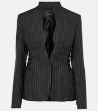 Mugler Pinstripe wool-blend blazer