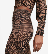Mugler Printed cutout mesh minidress