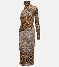 Mugler Printed cutout mesh minidress. Mugler 印花镂空网纱迷你连衣裙
