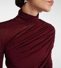 Mugler Sheer ruched midi dress