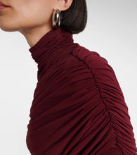 Mugler Sheer ruched midi dress