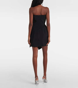 Mugler crêpe bustier dress