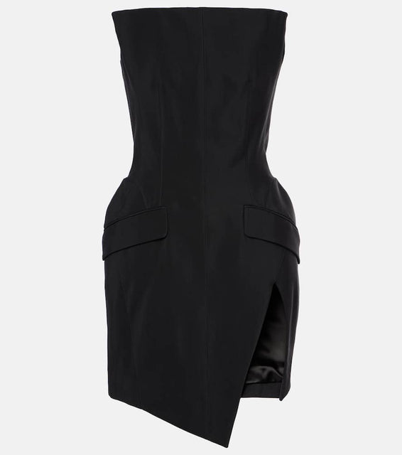 Mugler crêpe bustier dress