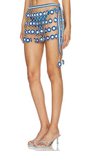 My Beachy Side Hand Crochet Mini Skirt in Blue