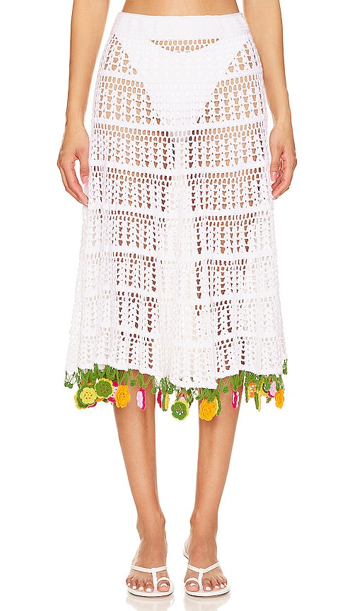 My Beachy Side X Revolve Crochet Midi Skirt in Ivory - Jupe mi-longue au crochet My Beachy Side X Revolve en ivoire - My Beachy Side X Revolve 象牙色钩编中长半身裙 - My Beachy Side X Revolve Häkel-Midirock in Elfenbein - My Beachy Side X 리볼브 크로셰 미디 스커트 - Gonna midi all'uncinetto My Beachy Side X Revolve in avorio