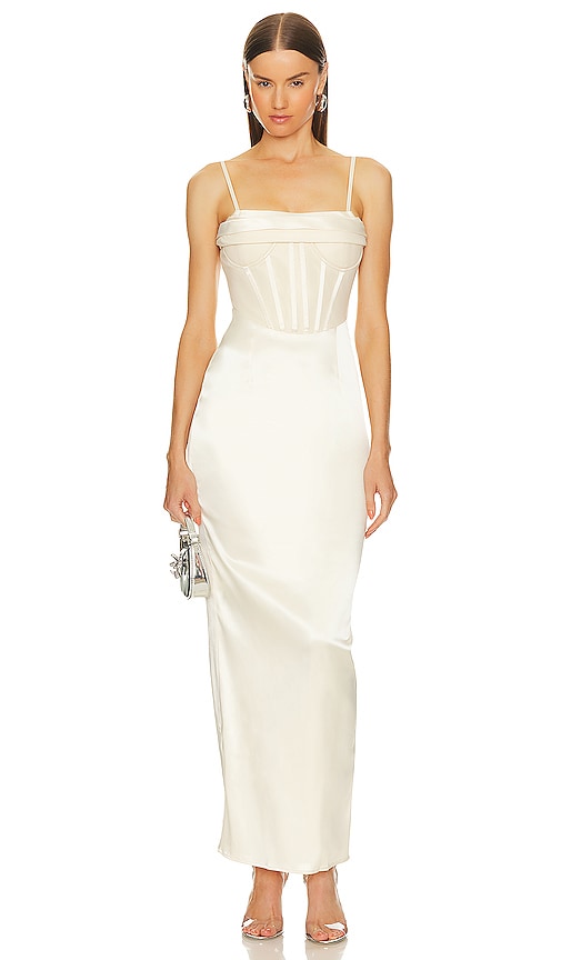 NBD Aella Gown in Cream - Robe NBD Aella en crème - NBD Aella 奶油色礼服 - NBD Aella Kleid in Creme - NBD Aella 가운 - Abito NBD Aella color crema