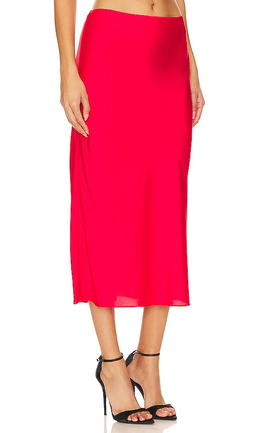 NBD Chiara Midi Skirt in Red