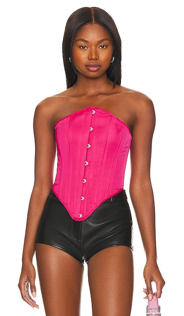 NBD Claudia Corset Top in Fuchsia - NBD Haut Corset Claudia en Fuchsia - NBD Claudia 紫红色紧身胸衣 - NBD Claudia Korsett-Oberteil in Fuchsia - NBD Claudia 코르셋 탑 - Top corsetto Claudia NBD in fucsia