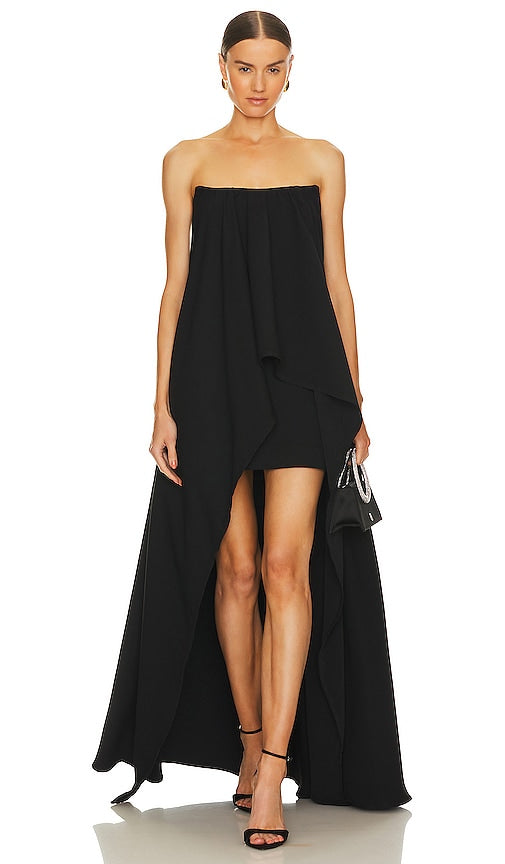 NBD Devina High Low Gown in Black - NBD - Devina - Robe haute et basse en noir - NBD Devina 黑色高低礼服 - NBD Devina High Low Kleid in Schwarz - NBD Devina 하이 로우 가운 블랙 색상 - Abito alto basso NBD Devina in nero