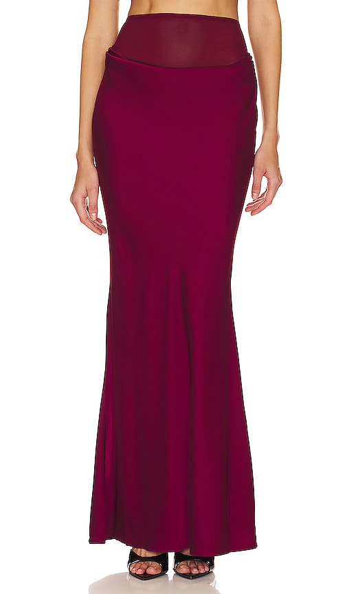 NBD Eleni Maxi Skirt in Burgundy - NBD - Jupe longue Eleni en bordeaux - NBD Eleni 酒红色长裙 - NBD Eleni Maxirock in Burgund - NBD Eleni 맥시 스커트 - Gonna lunga NBD Eleni in Borgogna