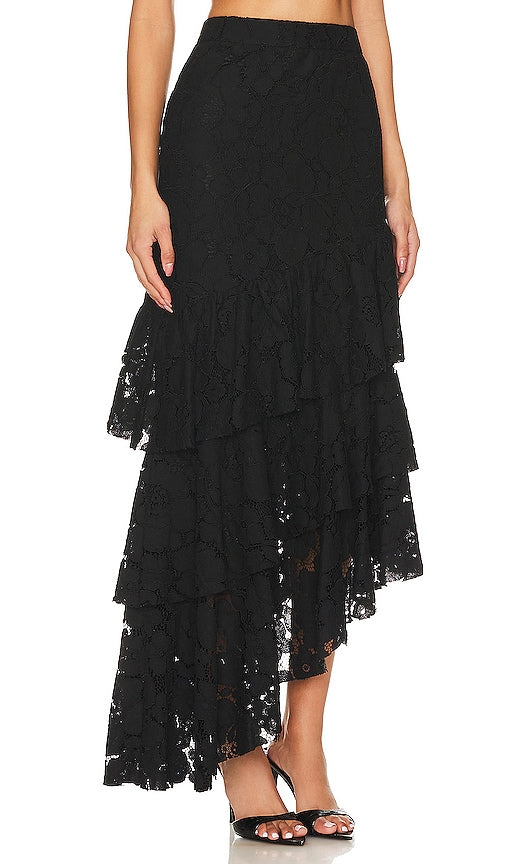 NBD Fazal Midi Skirt in Black