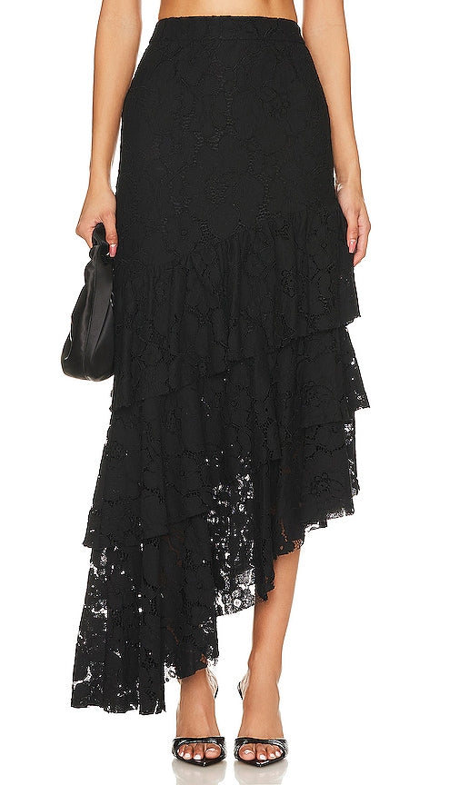 NBD Fazal Midi Skirt in Black - NBD - Jupe mi-longue Fazal en noir - NBD Fazal 黑色中长裙 - NBD Fazal Midirock in Schwarz - NBD Fazal 미디 스커트 - Gonna longuette NBD Fazal in nero