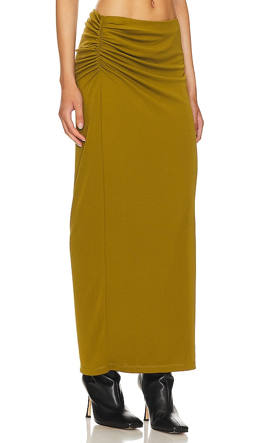 NBD Kimia Maxi Skirt in Olive