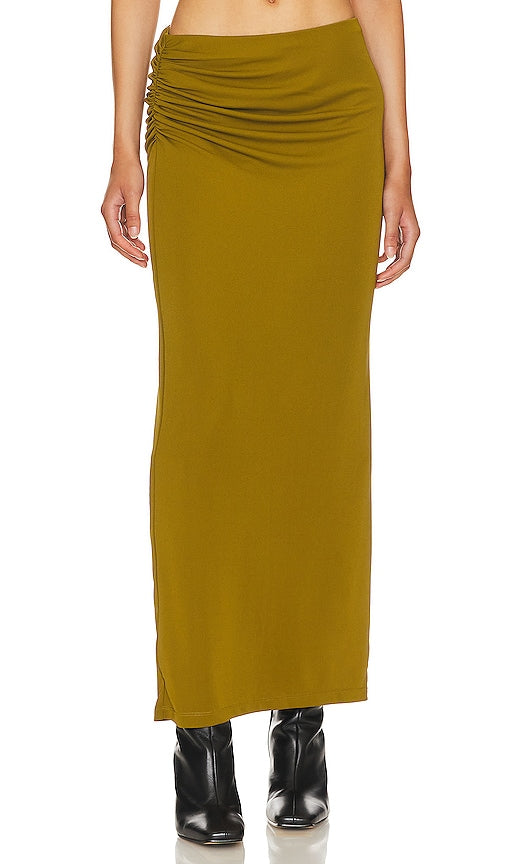 NBD Kimia Maxi Skirt in Olive - NBD - Jupe longue Kimia en olive - NBD Kimia 橄榄色长裙 - NBD Kimia Maxirock in Oliv - NBD Kimia 맥시 스커트 - Gonna lunga NBD Kimia in verde oliva