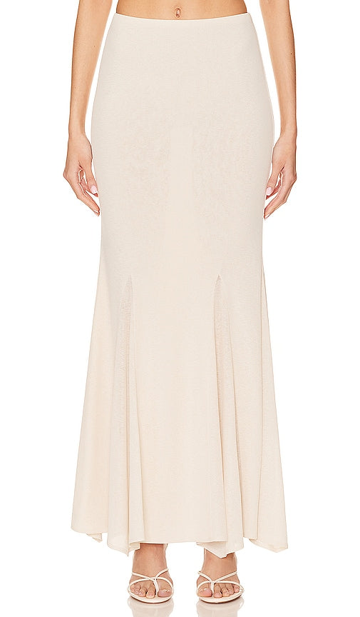 NBD Sanam Maxi Skirt in Cream - NBD - Jupe longue Sanam en crème - NBD Sanam 奶油色长裙 - NBD Sanam Maxirock in Creme - NBD Sanam 맥시 스커트 - Gonna lunga NBD Sanam color crema