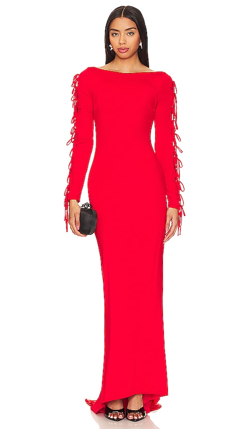 NBD Simone Gown in Red - NBD - Robe Simone en rouge - NBD Simone 红色礼服 - NBD Simone Kleid in Rot - NBD Simone 가운 레드 색상 - Abito NBD Simone in rosso