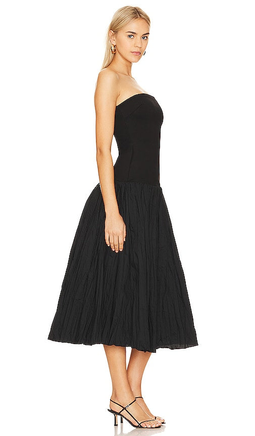 NICHOLAS Jaxon Drop Waist Broomstick Pleated in Black