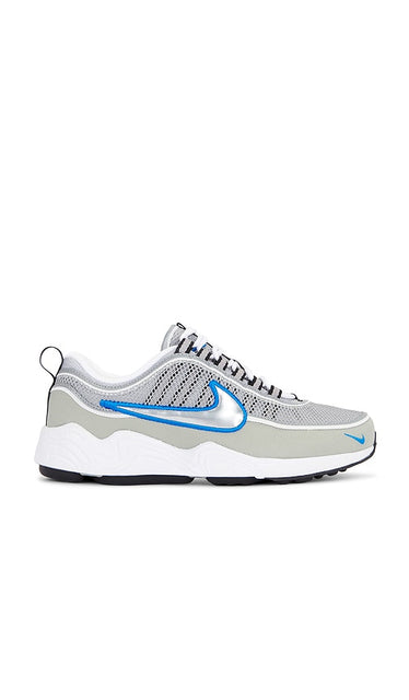 Nike Air Zoom Spiridon Sneaker in Metallic Silver | Men's Lifestyle Sneakers in Metallic Silver  White  & Signal