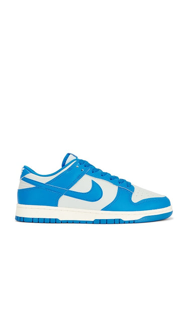 Nike Dunk Low Retro Sneakers in Blue | Men's Lifestyle Sneakers in Light Silver  Light Photo Blue  & Sail