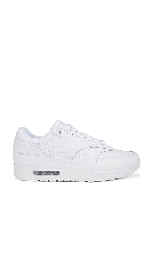 Nike Air Max 1 Prem Sneakers in White | Men's Lifestyle Sneakers in White & Pure Platinum
