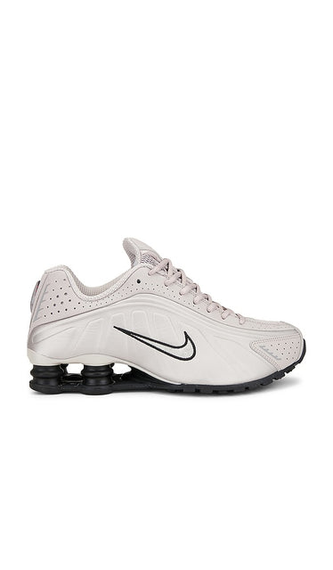 Nike Shox R4 Sneakers in Grey | Men's Lifestyle Sneakers in College Grey  Black  & University Red
