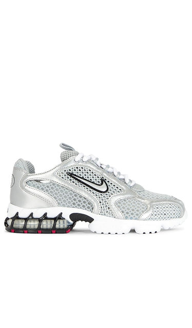 Nike Nike Air Zoom Spiridon Cage 2 in Grey | Men's Low-Top Sneakers in Light Smoke Grey & Metallic Silver