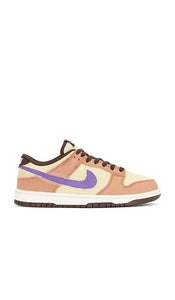Nike Dunk Low Retro Se Sneakers in Brown | Men's Lifestyle Sneakers in Dusted Clay  Dusty Amethyst  & Team Gold