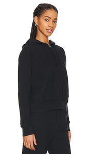 NILI LOTAN Callie Zip Up Hoodie in Black