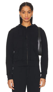 NILI LOTAN Callie Zip Up Hoodie in Black