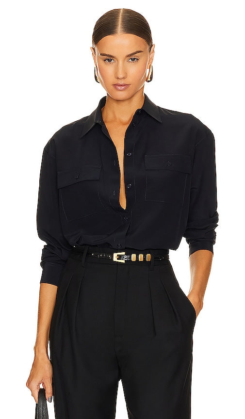 NILI LOTAN Ellias Shirt in Navy - NILI LOTAN Chemise Ellias en Marine - NILI LOTAN Ellias 海军蓝衬衫 - NILI LOTAN Ellias Hemd in Marineblau - NILI LOTAN 엘리아스 셔츠 네이비 색상 - Camicia NILI LOTAN Ellias in blu scuro