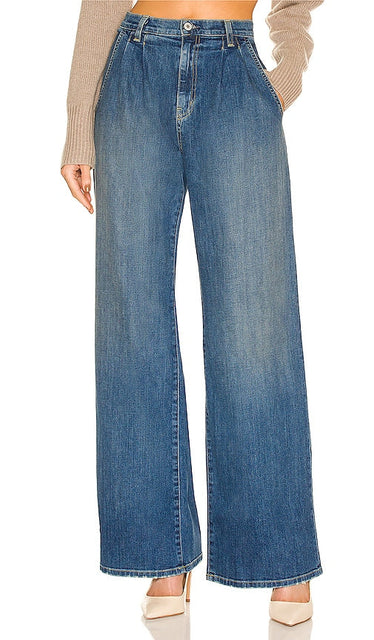 NILI LOTAN Flora Trouser Jean in Blue