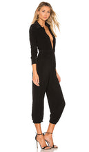 Norma Kamali Shirt Jog Jumpsuit in Black