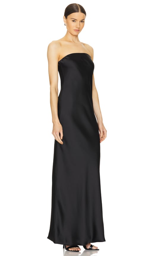 Norma Kamali Bias Strapless Gown in Black