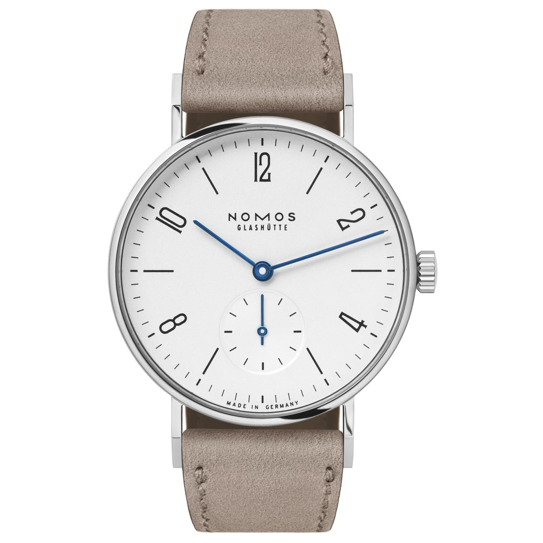 NOMOS Tangente White Dial Beige Leather Strap Watch 32.8mm - 123