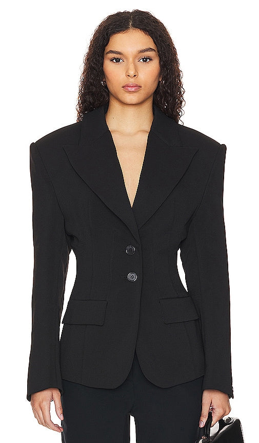 NONchalant Label Jax Blazer in Black - NONchalant Label - Blazer Jax en noir - NONchalant Label Jax 黑色西装外套 - NONchalant Label Jax Blazer in Schwarz - NONchalant Label Jax 블레이저 블랙 색상 - Blazer Jax etichetta NONchalant in nero