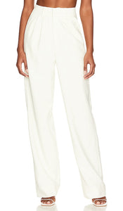 NONchalant Label Pilar Pant in White - Pantalon Pilar NONchalant Label en blanc - NONchalant Label Pilar 白色长裤 - NONchalant Label Pilar Hose in Weiß - NONchalant Label Pilar 팬츠화이트 색상 - Pantaloni Pilar Label NONchalant in bianco
