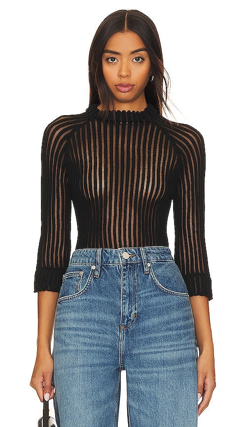 NONchalant Label Tessa Top in Black - Haut Tessa de NONchalant Label en noir - NONchalant Label Tessa 黑色上衣 - NONchalant Label Tessa Top in Schwarz - NONchalant Label 테사 탑 블랙 색상 - Top Tessa etichetta NONchalant in nero