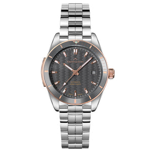NORQAIN Adventure Sport Steel & Gold Grey Dial Stainless Steel Bracelet Automatic Watch 37mm - N1800CG83A/G18G/182S