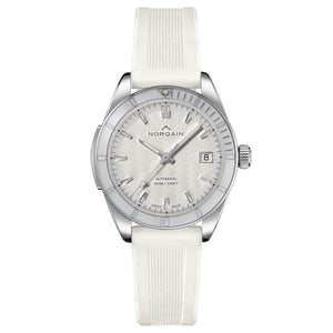 NORQAIN Adventure Sport White Dial White Rubber Strap Automatic Watch 37mm - N1800C89A/W181/18WRE.16S