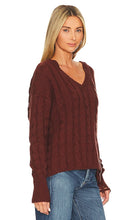 NSF Everlyn V-Neck Sweater in Burgundy