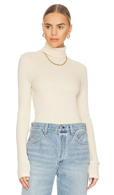 NSF Lani Long Sleeve Turtleneck in Ivory