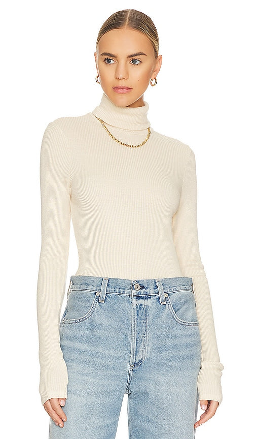 NSF Lani Long Sleeve Turtleneck in Ivory