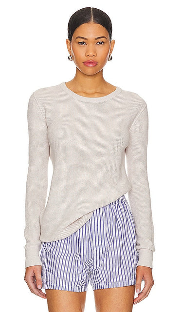 NSF Taj Thermal Sweater in Taupe
