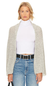 NSF Emma Chunky Knit Shrug in Light Grey